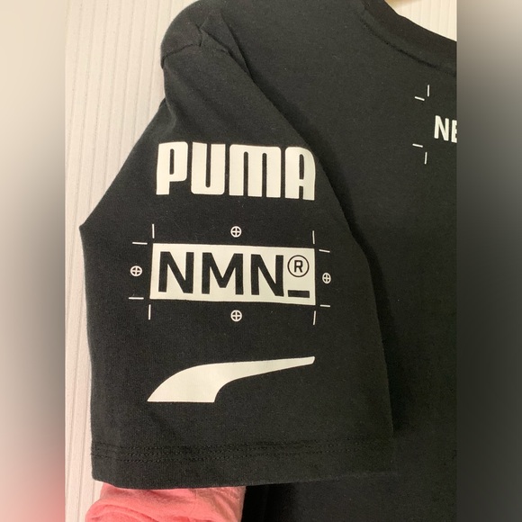 Puma X NEMEN Elevated Short Sleeve T-shirt Black Crewneck Cotton - Medium - Picture 7 of 10